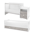 Bed TREND PLUS NEW white+artwood Variant B /teen bed; baby bed&cupboard/ *The bed can be used by two children at the same time